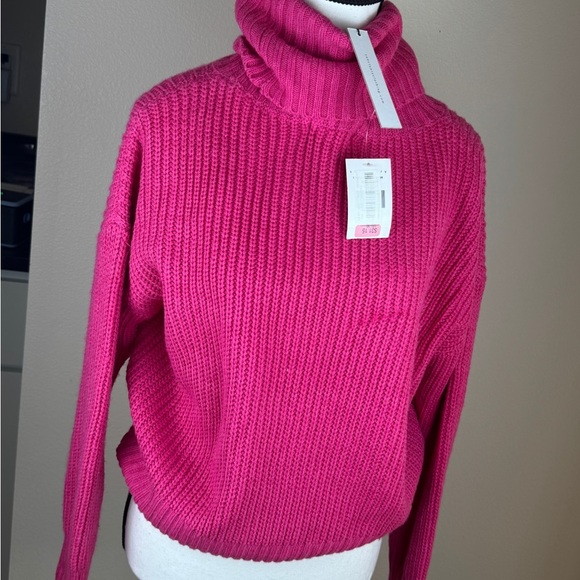 Sanctuary Pink Cowl Neck Sweater Chunky Knit New - Picture 1 of 11